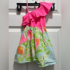 Lilly Pulitzer size XS (2-3) off shoulder ruffle dress